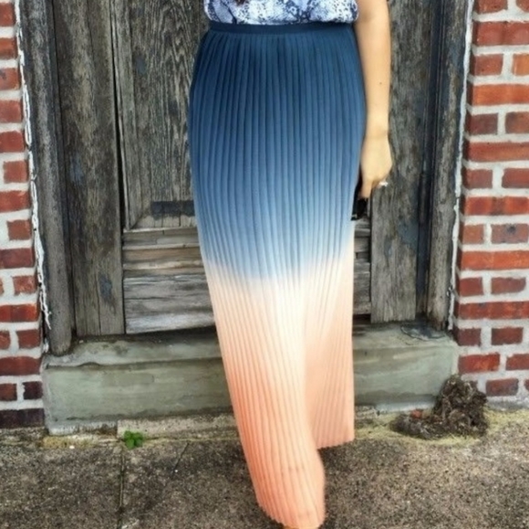 Cynthia Rowley Dresses & Skirts - Cynthia Rowley || Pleated Ombre Maxi Skirt Size L